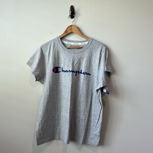 NWT Champion Gray Graphic Tee soft 1X